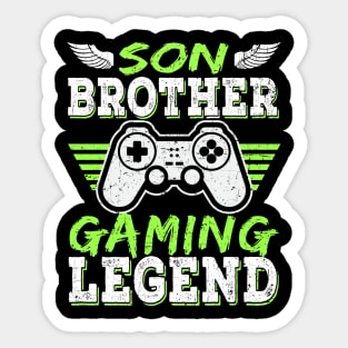 Son Brother Gaming Legend Gamer Gifts For Teen Boys Gaming Sticker